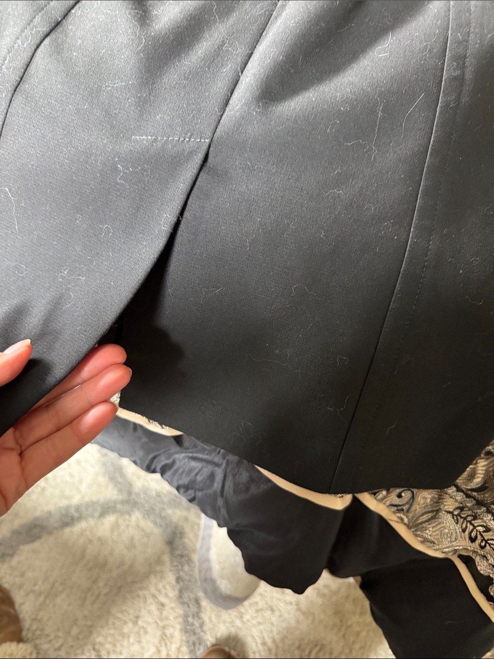 LOFT Black Button-Front Mini Skirt - Picture 5 of 6